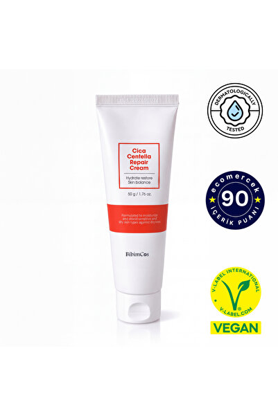 Bibimcos Cica Centella Repair Cream 50gr - Cilt Onarıcı & Sakinleştirici Bakı...