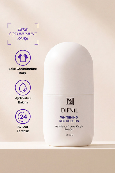 Whitening Deo Roll-On | Aydınlatıcı ve Leke Görünümü Karşıtı Roll-On 50 ml | 24 Saat Ferahlık