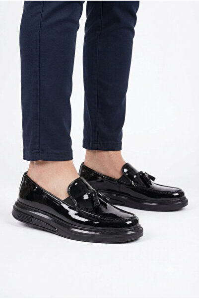 Zerenyus Zrc2427 - Premium Men's Leofer Black Patent Leather