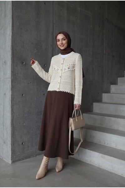Modamorfo Bol Kiloş Sukuba Puff Skirt -Brown