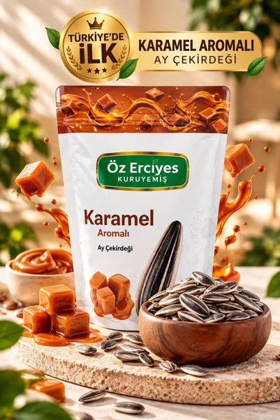 Öz Erciyes Kuruyemiş 1969'dan Bugüne Karamel Aromalı Ay Çekirdeği 250 g – Aro...