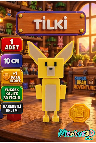 Mentor 3D Store Super Bear Adventure Tilki Süper Ayı Oyuncak
