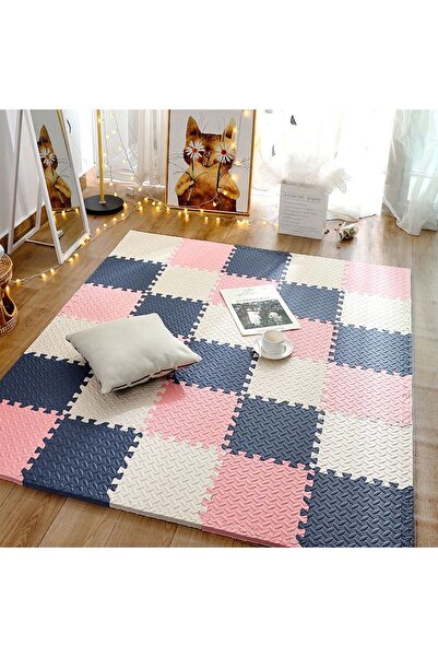 Choice White pink cyan 12pcs Foam Baby Play Mat Puzzle Mat Kids Interlocking ...