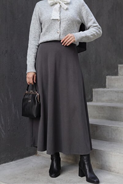 Modamorfo Bol Kiloş Sukuba Puff Skirt - Smoked