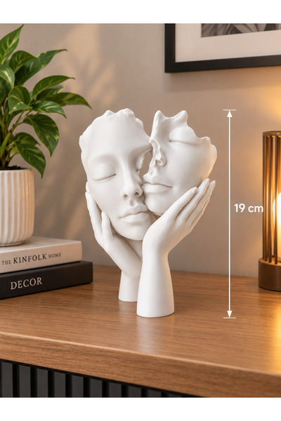 3dvan TASARIM Mat Siyah Soyut İnsan Yüzü Heykeli, Dekoratif Modern Biblo, Ev ...