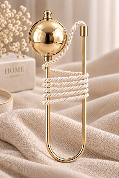 İNCİLİFE Gold Rengi Hayalet Kol ( Fon ve Tül) Bağı, Perde Aksesuarı, Perde Tu...