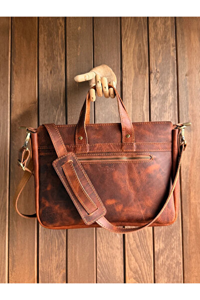 Wild West Crafted Mac Bag 13-14 Inç Hakiki deri Macbook Çantası.Doğum günü&An...