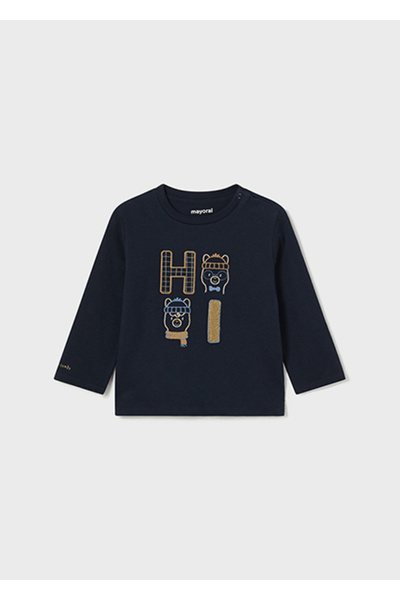 MAYORAL Navy Blue Long Sleeve Baby Boy T-Shirt - 2030