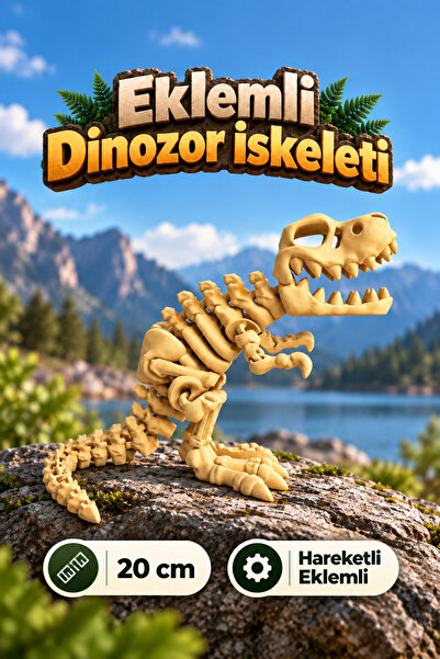 Artimon 3D Store Hareketli Trex 3D İskelet Dinozor | Oyuncak Dinozor | Dinozo...