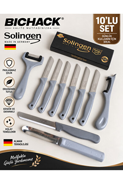 Solingen Orijinal 6’lı Meyve Sebze, 2’li Soyacak Micro Ve Oyacak 10’lu Set ÇE...