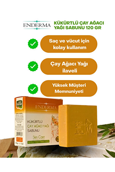 enderma Kükürtlü Çay Ağacı Yağı Sabunu 120 gr