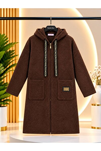 butik hira Boucle Fabric Coat - Cardigan