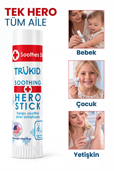 Trukid Hero Stick Büyük Boy Anlık Yatıştırıcı Bakım Stick 15,6 gr | Kuruluk ve Tahriş Bakımı
