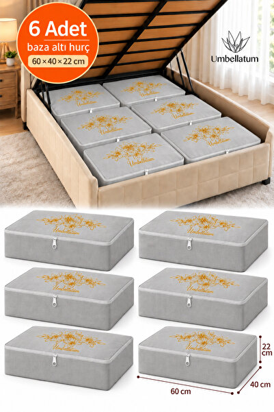 umbellatum 8 Pieces Gray Under Base Organizer Storage Bag Gray Color Under Ba...