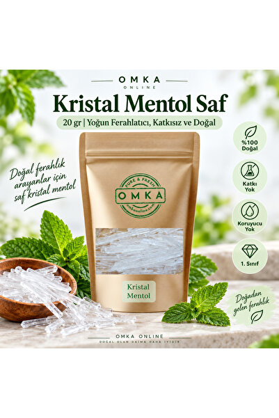 Kristal Mentol Saf – 20 gr | Yoğun Ferahlatıcı, Katkısız ve Doğal