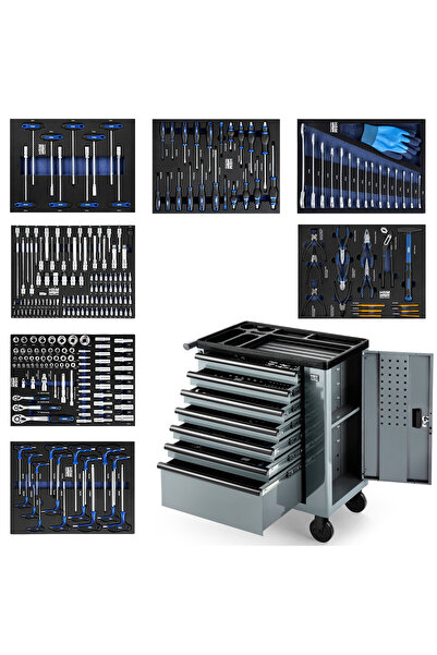 HBM Machines ΕΠΑΓΓΕΛΜΑΤΙΚΟ ΕΡΓΑΛΕΙΟΘΗΚΗ HBM ΜΕ 7 ΣΥΡΤΑΡΙΑ, 262 ΕΞΑΡΤΗΜΑΤΑ, 7 ...