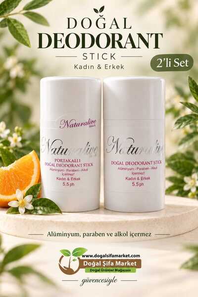 naturalive Doğal Deodarant Stick + Portakallı Stick 2li Set