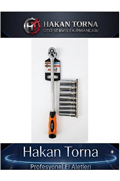 Rico 1/4 Uzun Lokma Takımı 6 Köşe 1/4 Uzun Lokma Cırcır Kolu 270mm