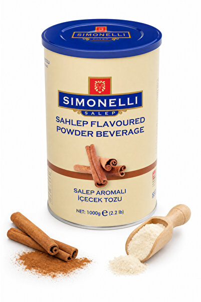 Simonelli Tarçınlı Salep İçecek Tozu 1000 g (1 kg) Teneke Kutu