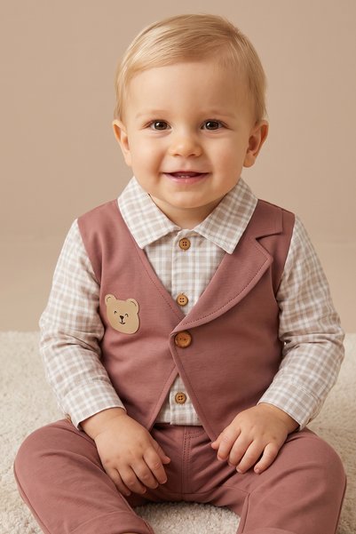 DÜŞ GİYİM Men's Shirt and Shorts 2-Piece Set