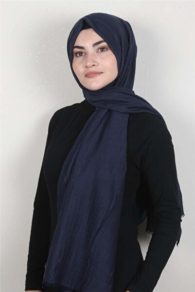 Eşarppark Bambu Kraşlı Şal 2724-8 Lacivert