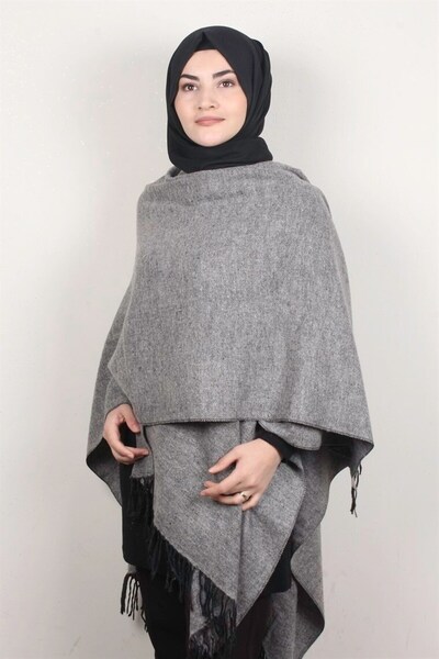 Eşarppark Armürlü Panço 509-0024-134 Gri