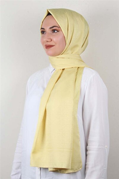 Eşarppark Jakarlı İpeksi Şal 8084-7 Soft Limon