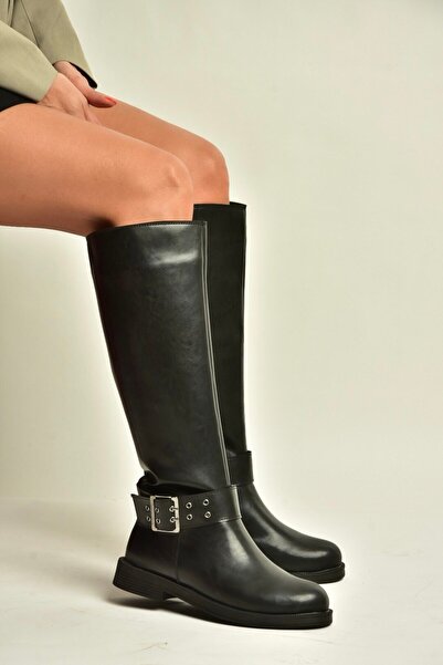 Fox Shoes Z608183109 Black Flat Sole Classic Women's Boots