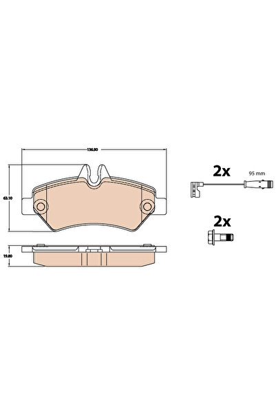 TRW Brake Pad Set, disc brake GDB2076