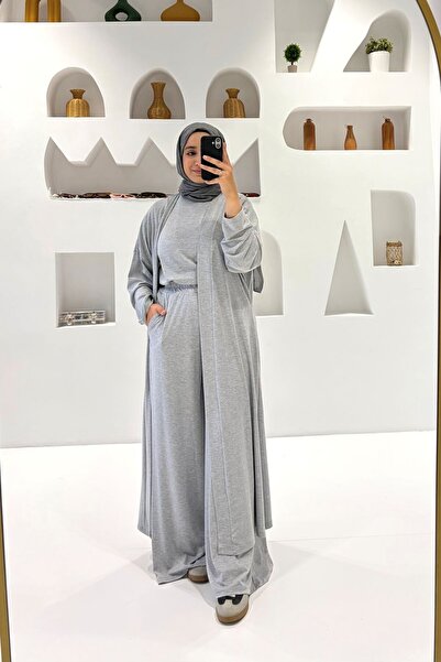 Gülşah collection 1708 Oysh Τριπλό Σετ Premium - Γκρι