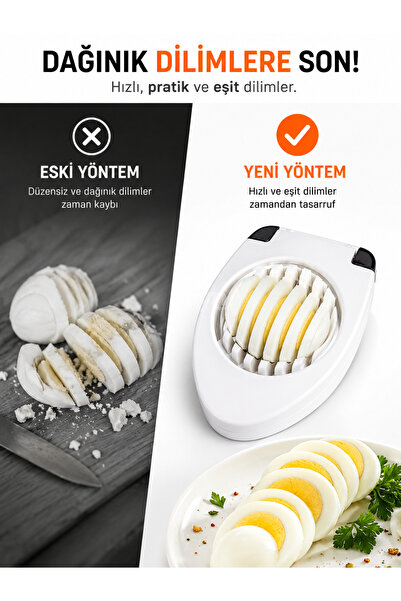 Zeyn Gross Paslanmaz Çelik Telli Yumurta Dilimleyici – Pratik Haşlanmış Yumur...