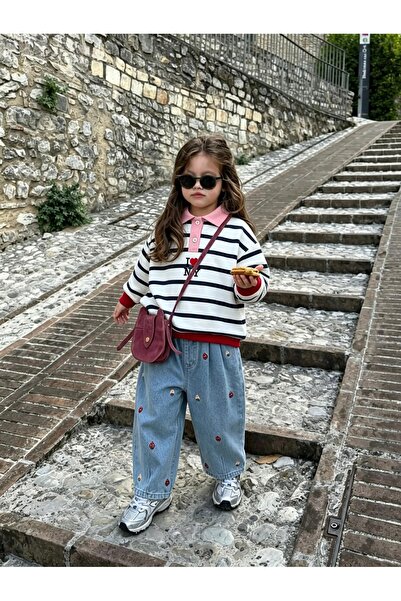 poalakıds Çilekli Balloon Jeans