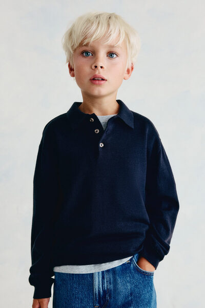 H&M Yün Triko Polo Kazak