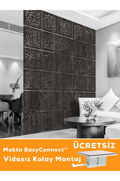 standarts Makta ® Modüler Sarkıt Paravan, Ahşap Seperatör, 4'lü Panel Levha S...