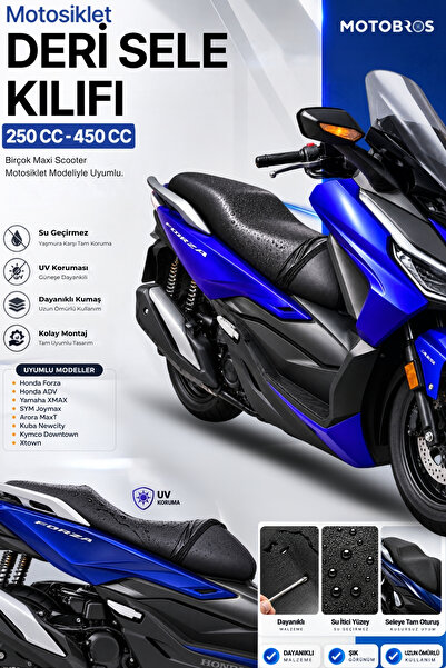 Motobros Motosiklet Deri Sele Kılıfı Motor Koltuk Kılıfı Maxi Scooter Yamaha ...