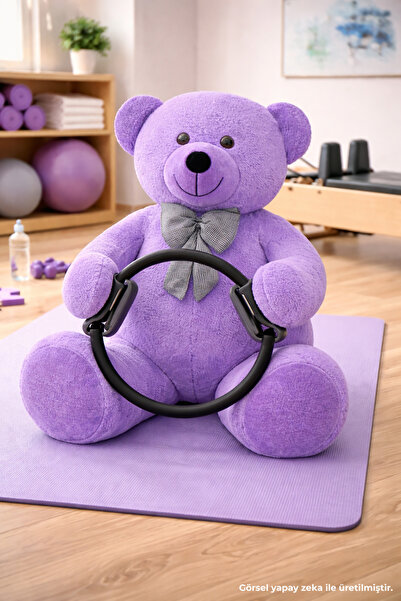 Pababo 140 Cm Papyonlu Büyük Boy Peluş Ayıcık Papyonlu Sarılmalık Hediyelik O...