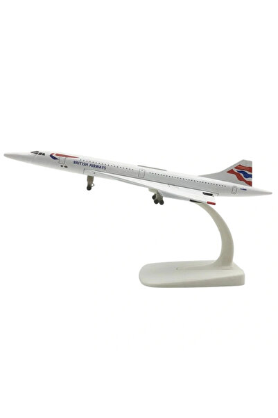 OEM Μοντέλο αεροσκάφους British Airways Concorde, μεταλλικό, 20 εκ., κλίμακα ...