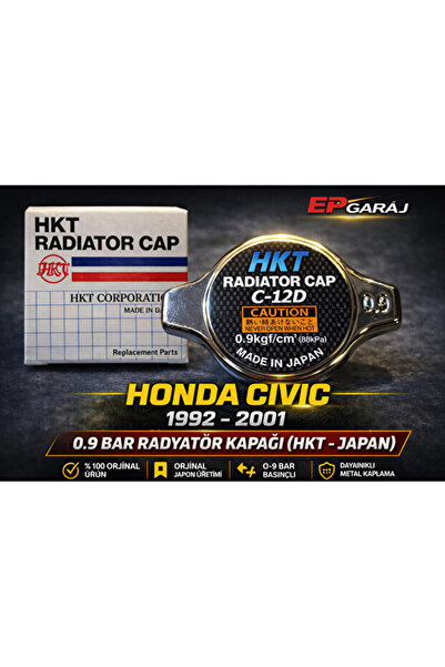 HKT Honda Uyumlu Radyatör Kapağı Ince / Düşük Tip 0.9 -c-12d