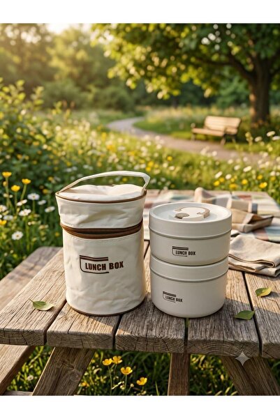 Gülay AVM Paslanmaz Çelik Yemek Termosu Lunch Box Isı Yalıtımlı 2'liSet 304 Ç...