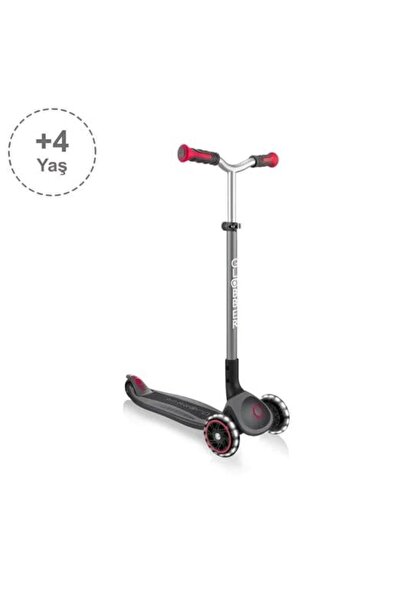 Globber Master Işıklı Katlanabilir Scooter - Siyah Kırmızı