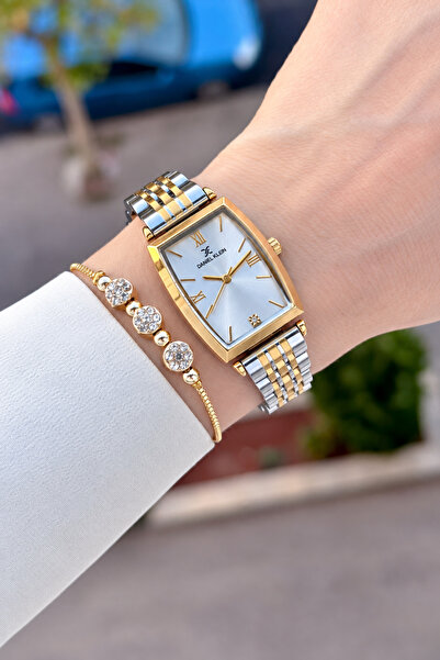 Daniel Klein Gold Gri Renk Ayarlanabilir Kordonlu 26 mm Kadın Kol Saati ve He...
