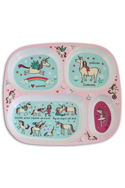 Tyrrell Katz Bebek Için Mini Bölmeli Tabak // Unicorn