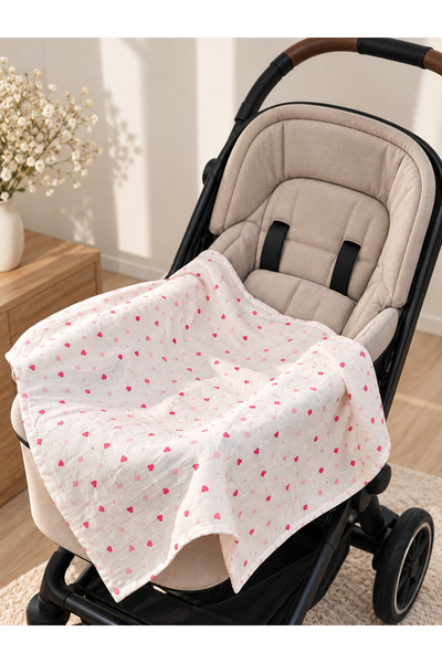 Harry&Millie 2Pcs Muslin Cover 65X65Cm Newborn Baby Pushchair Stroller Cover