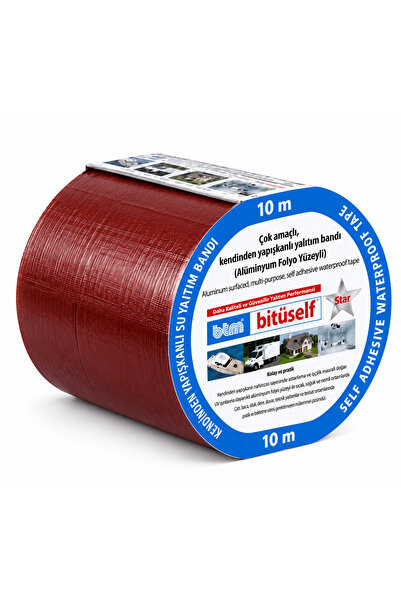 Btm Bitüself Star Kendinden Yapışkanlı Su Yalıtım Bandı 30 cm x 10 mt Kırmızı