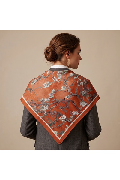 tuaipek Almond Blossom Desen 94X94cm Viskon Modal Eşarp