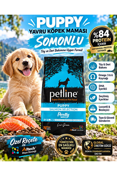 Petline Antioksidan Ve Omega Deposu Somonlu Yavru Köpek Maması 6kg (2 X 3KG) ...