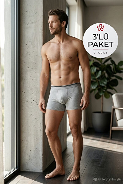 YILDIZ Lycra Men's Boxer Gray 3-Pack