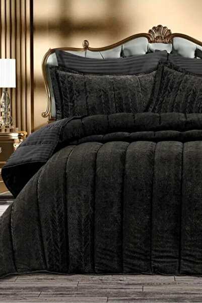 GOLDROOM Home KADİFE CONFORT 6 PARÇA ÇİFT KİŞİLİK 230*240 UYKU SETİ