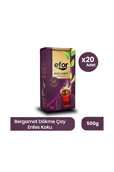 Efor Efor Bergamot Aromalı Dökme Siyah Çay 500 gr – 20'li Koli