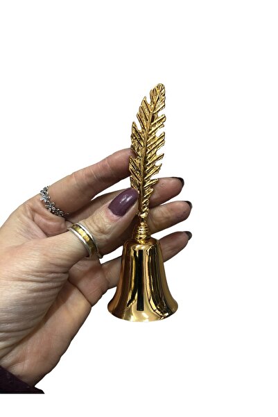 Mercan Tasarım Atölyesi Tüy Tepeli Mum Söndürücü Çan-gold